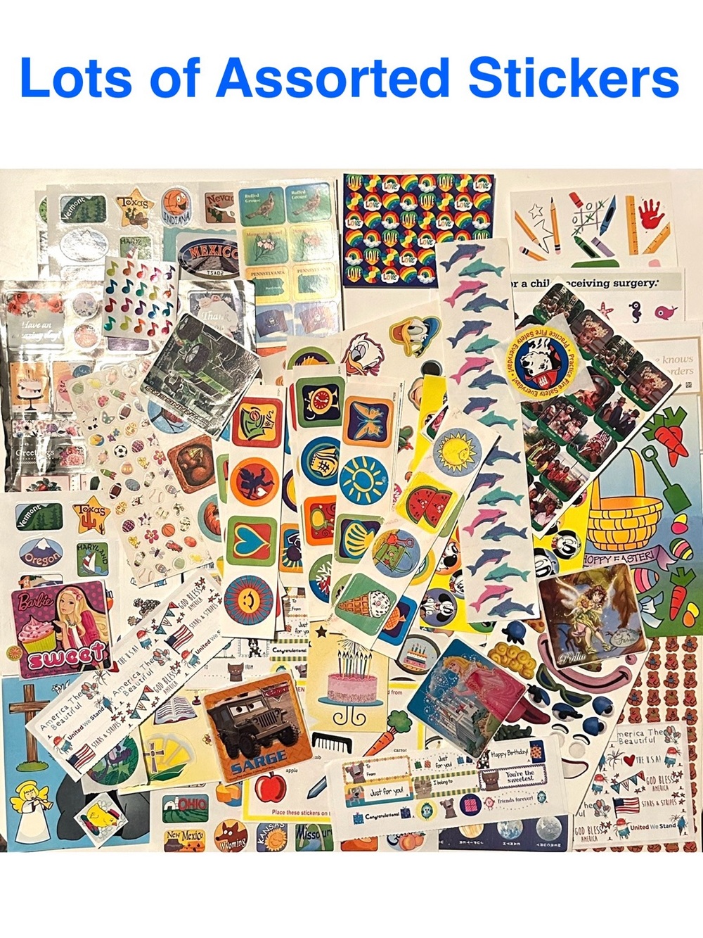Assorted Colorful Stickers Scrapbooking Craft Mixed Bundle Lot